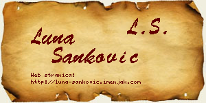 Luna Sanković vizit kartica
